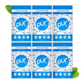 Peppermint gum multipack of six Aspartame Free pouches with white gum pieces