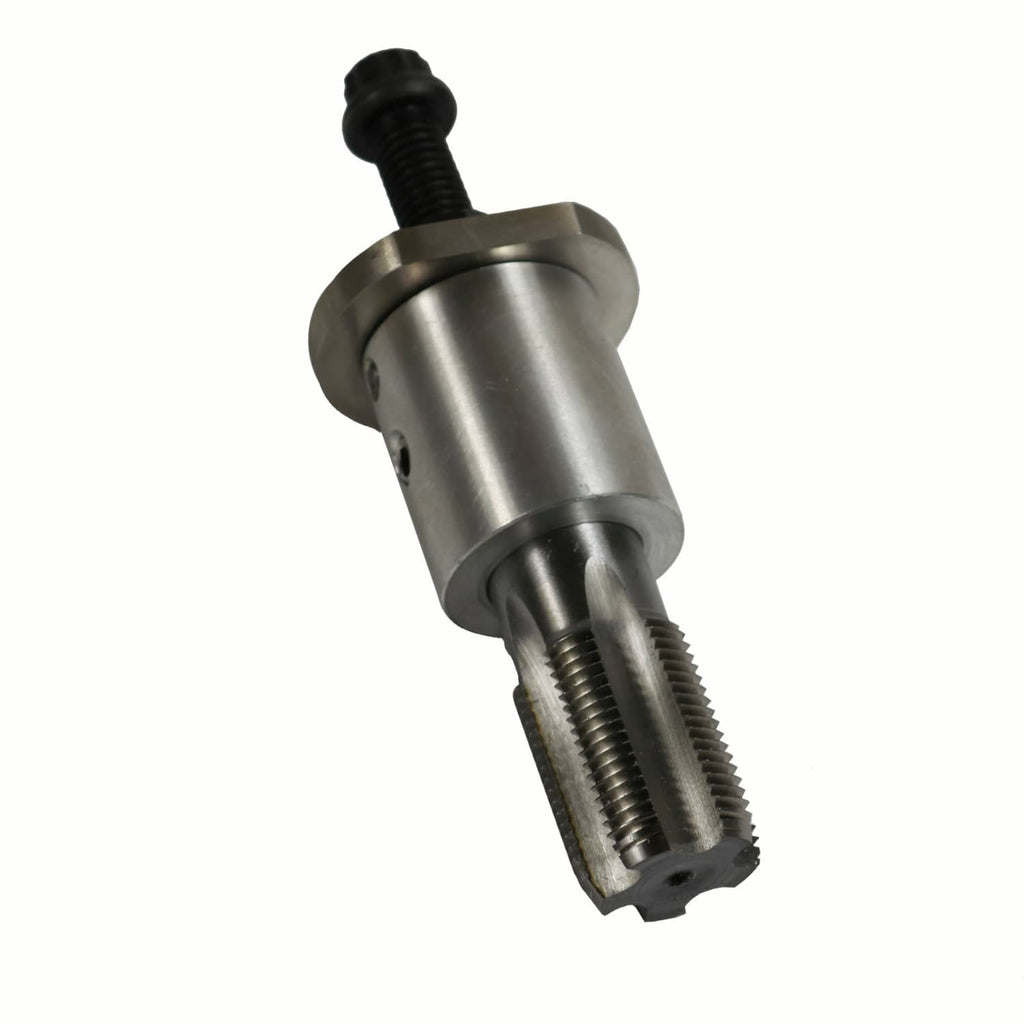 Metal injector cup removal tool with flange cap and threaded shaft