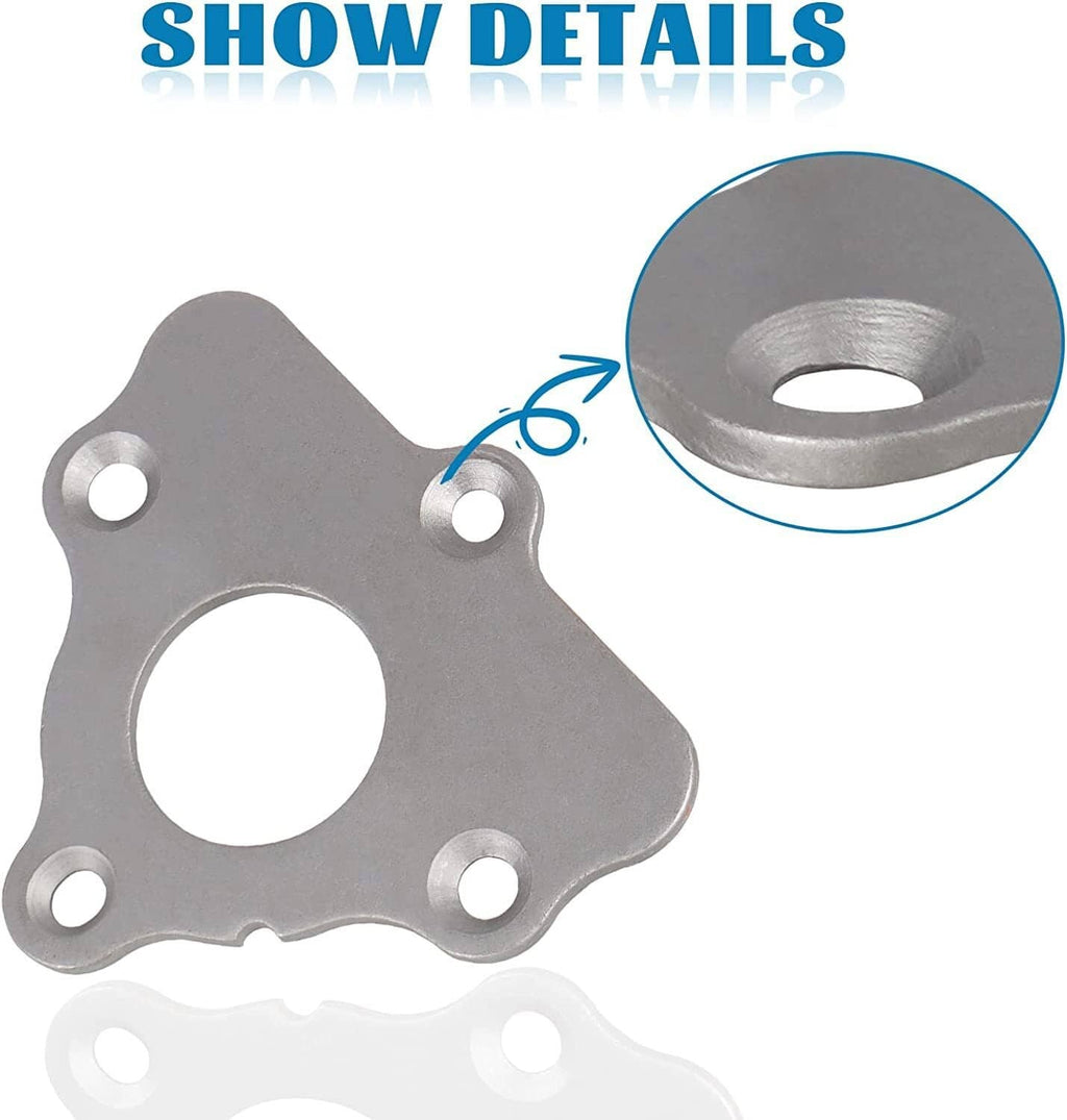 Gray thrust plate gasket with countersunk edges and large center opening