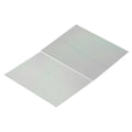 Pair of adhesive polarizer film sheets, translucent gray, with linear polarization lines