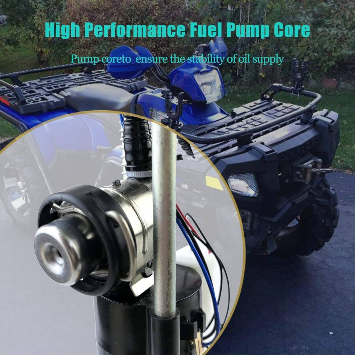 Fuel pump core replacement with mounting flange and attached fuel lines