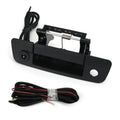 Black rear tailgate handle with built-in backup camera and wiring harness