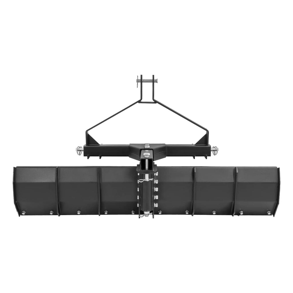 3-point rear grading blade scraper, black 52 in wide, with top hitch frame