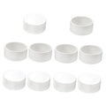 White 2 in PVC socket cap, rounded end, pack of 10 plastic pipe fitting caps