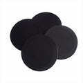 Black self-adhesive speaker foam rings, round bass blockers set of four