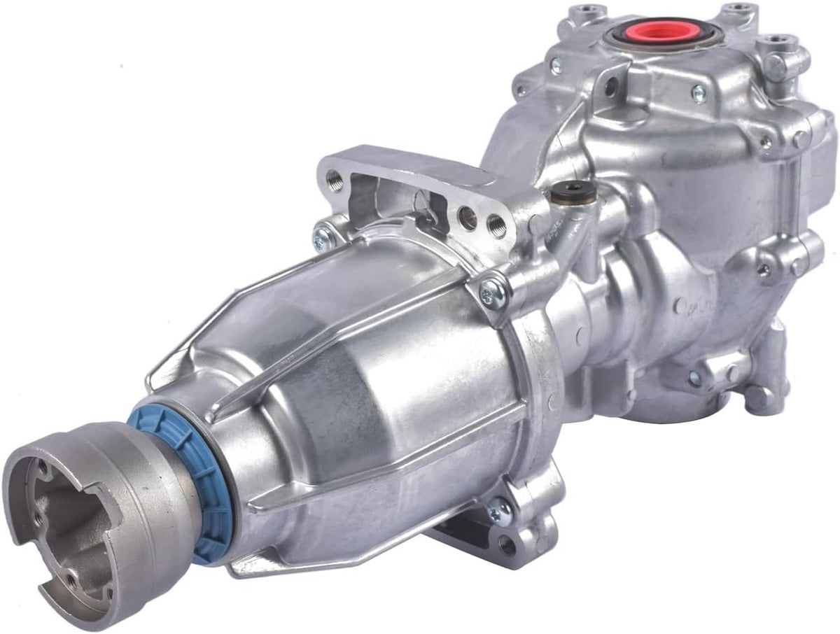 Rear differential assembly with silver housing and blue seal collar