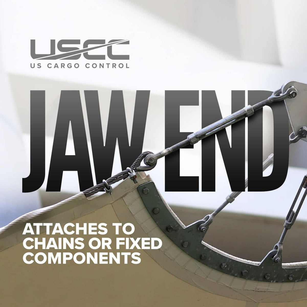 Galvanized turnbuckle connecting chains with jaw clamps at each end