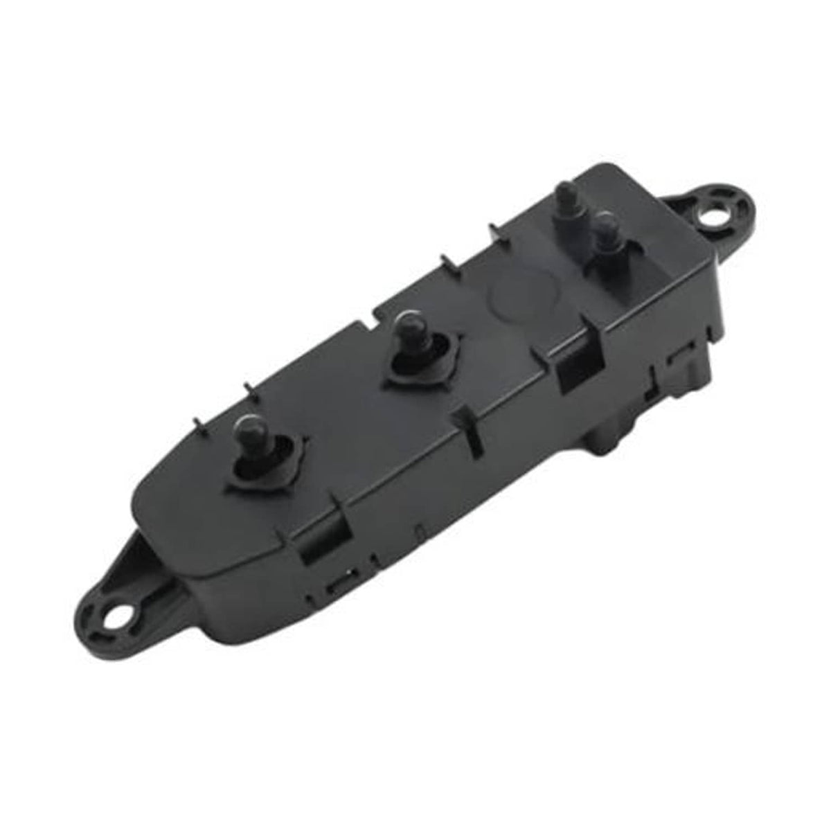 Power seat switch module, black plastic with four screw posts and mounting tabs