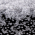 Clear faux rhinestone beads, round 4.5mm size, densely scattered