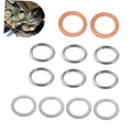 Copper and silver transmission drain gasket kit, 12 circular seals