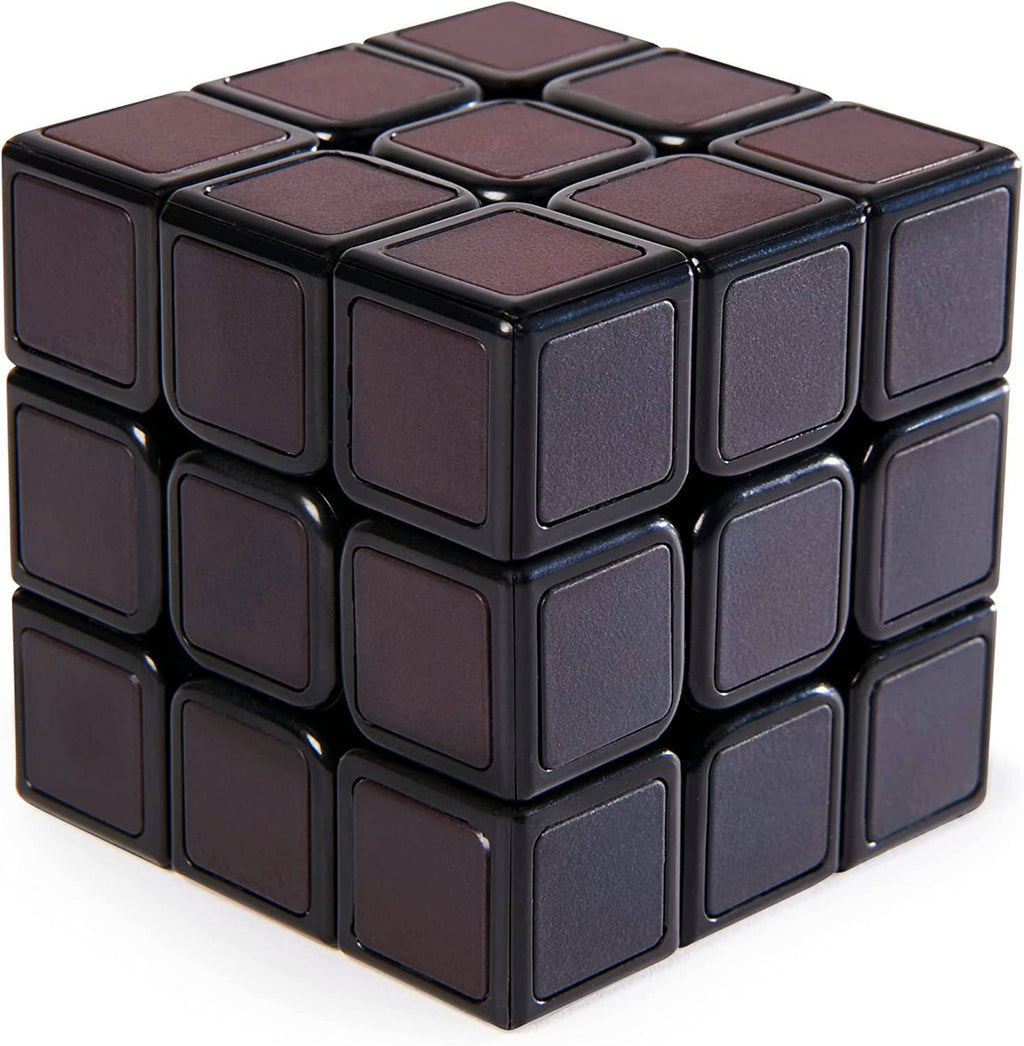 3x3 cube with purple top layer and dark gray tiles, glossy finish