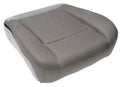 Gray front driver-side seat bottom cushion with stitched contours