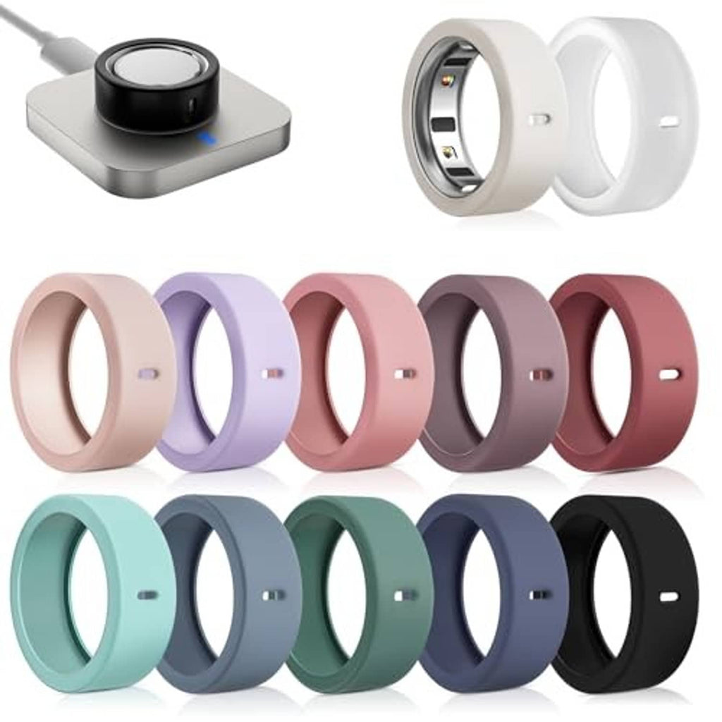12-pack ultra-thin ring protector sleeves, pastel and dark color set for protective wear