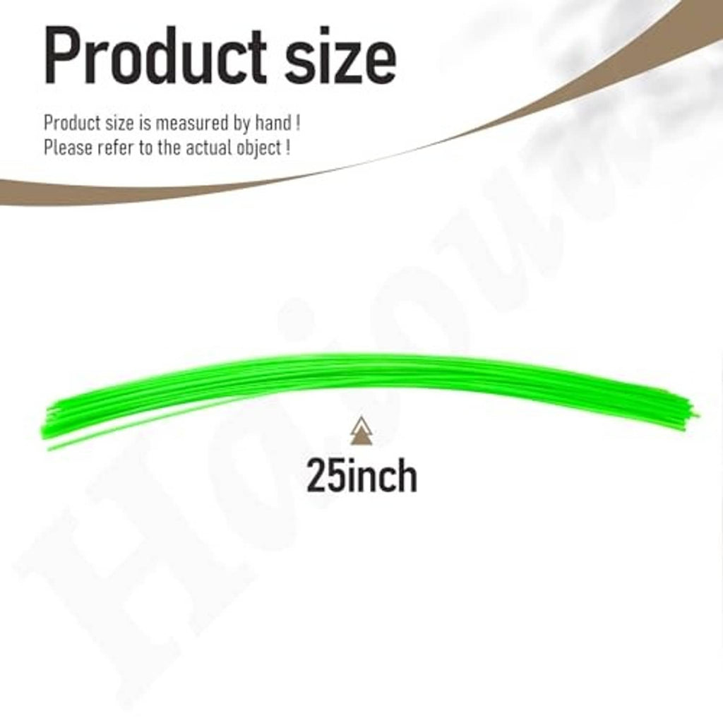 Green trimmer line bundle, 25-inch length