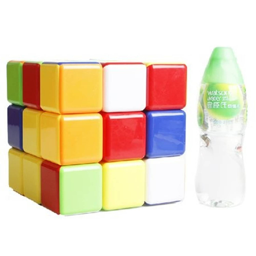 Stickerless 3x3 speed cube with red, blue, yellow, and green front faces.