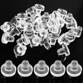 Litoexpe clear glass table top bumpers with stems, 30-piece set shown