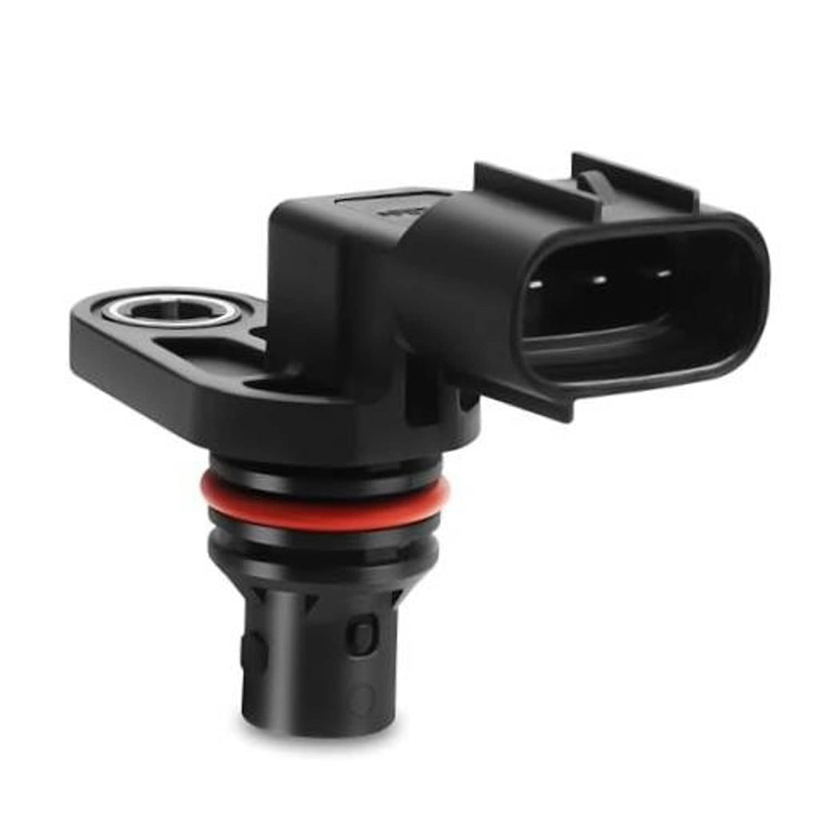 Camshaft position sensor with 3-pin electrical connector and red seal ring