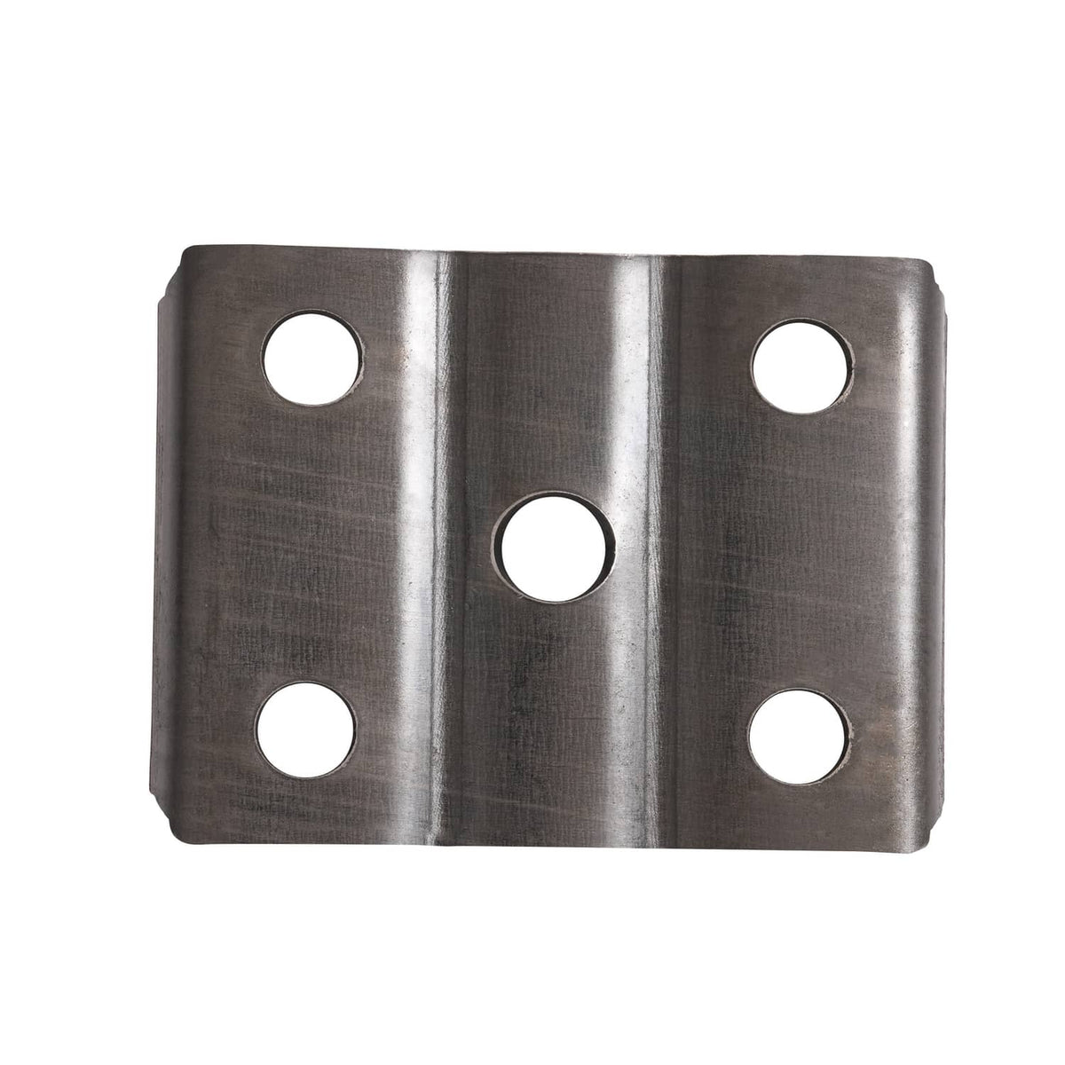 Steel spring plate with four circular holes for equalizer or axle mounting