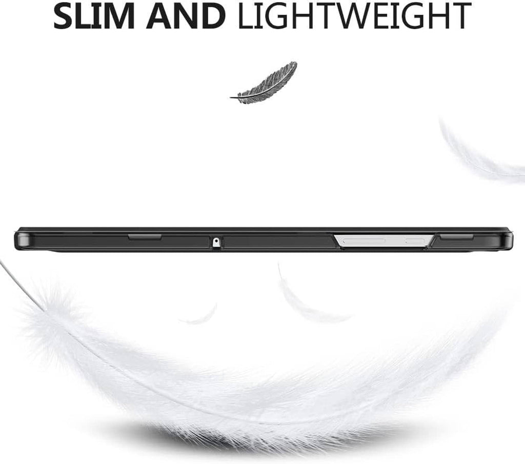 Black slim tablet case side profile with thin edge
