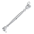 316 stainless steel marine turnbuckle with closed-body jaws and eye hook fittings
