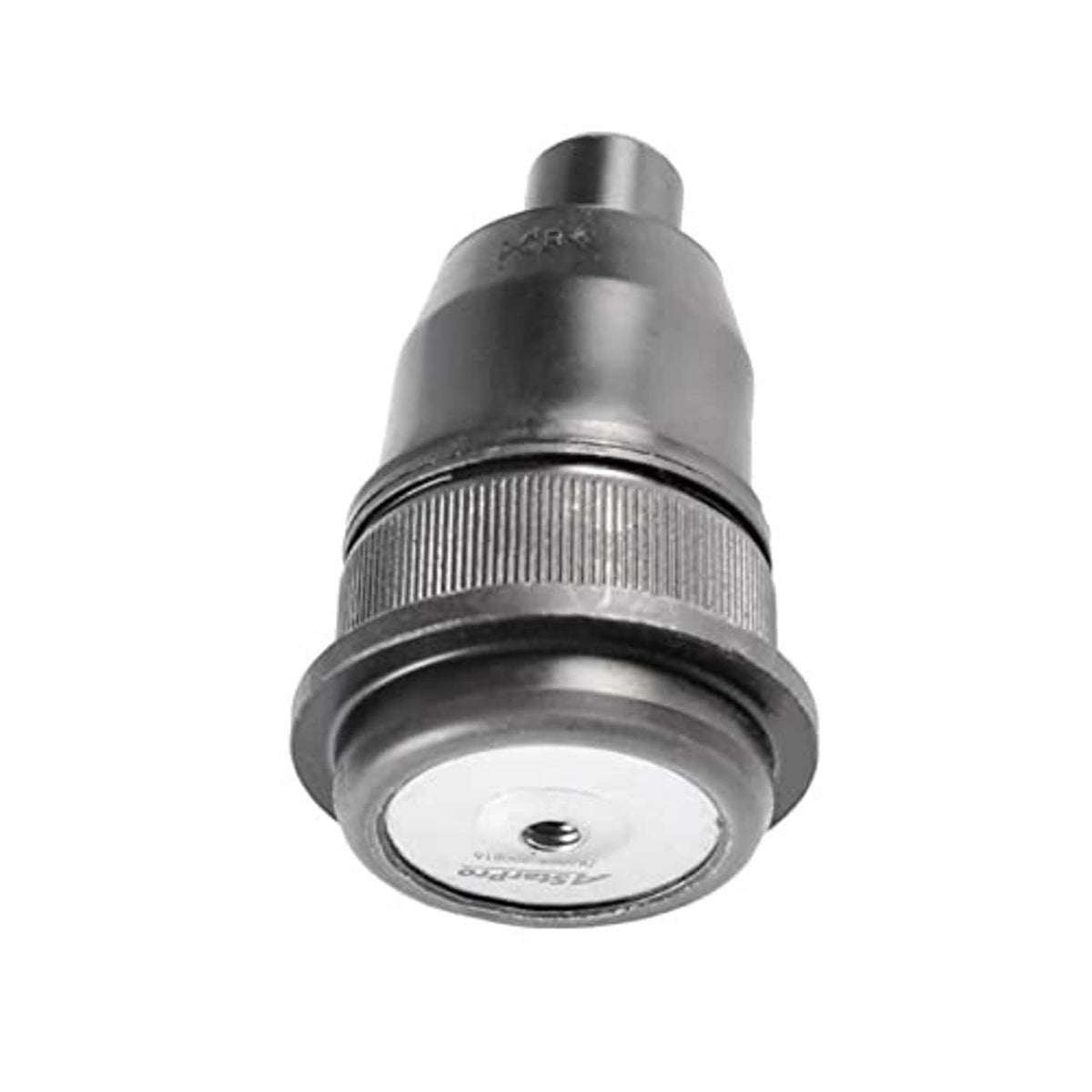 Front upper ball joint end view with rubber seal and metal housing ring