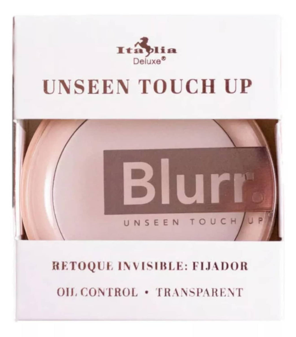Blurr Unseen Touch Up compact in box, transparent oil-control blotting