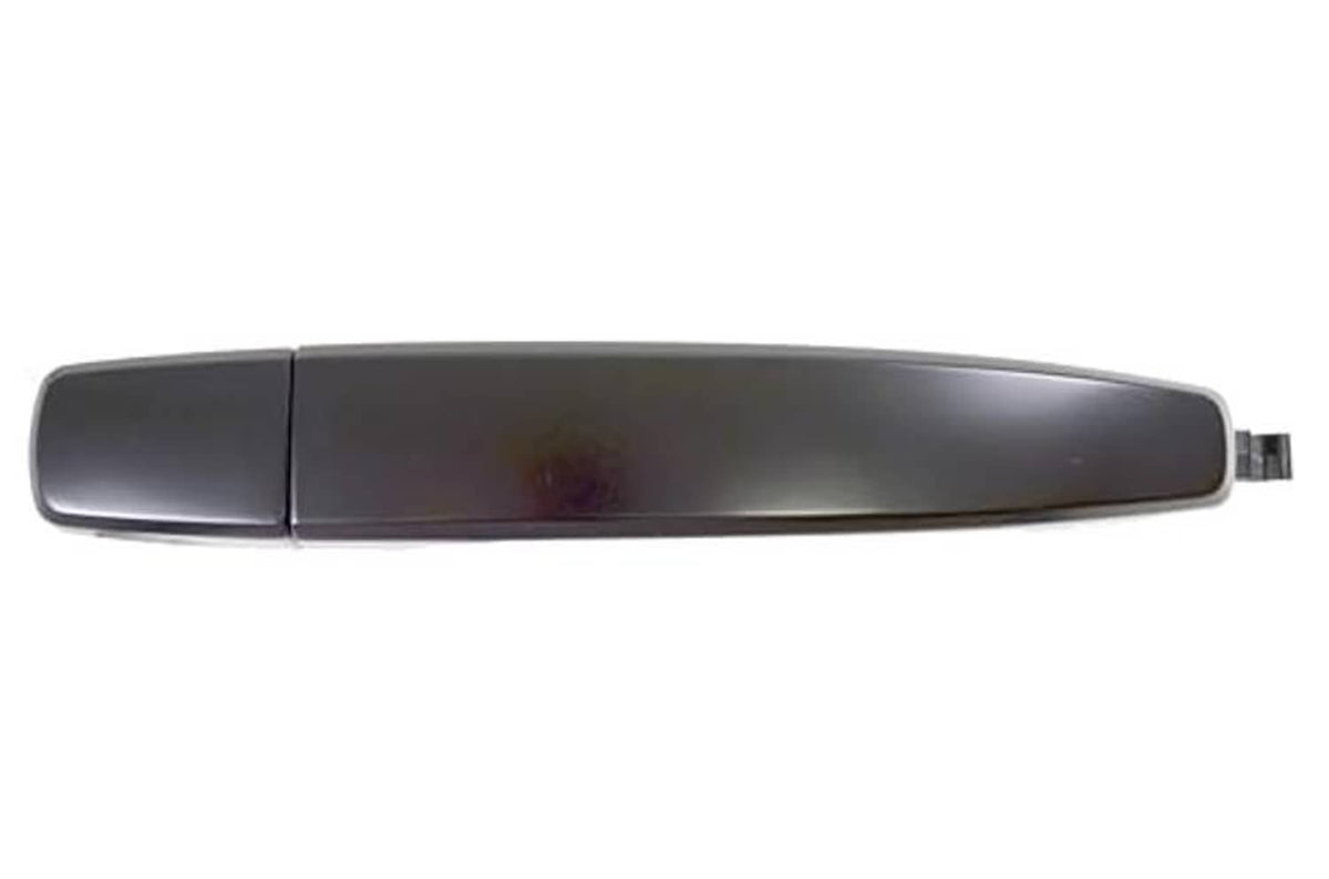 Primed black exterior door handle, curved lever with right-side hole