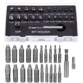 22-piece mini damaged screw extractor kit in plastic case with bit holder and bits