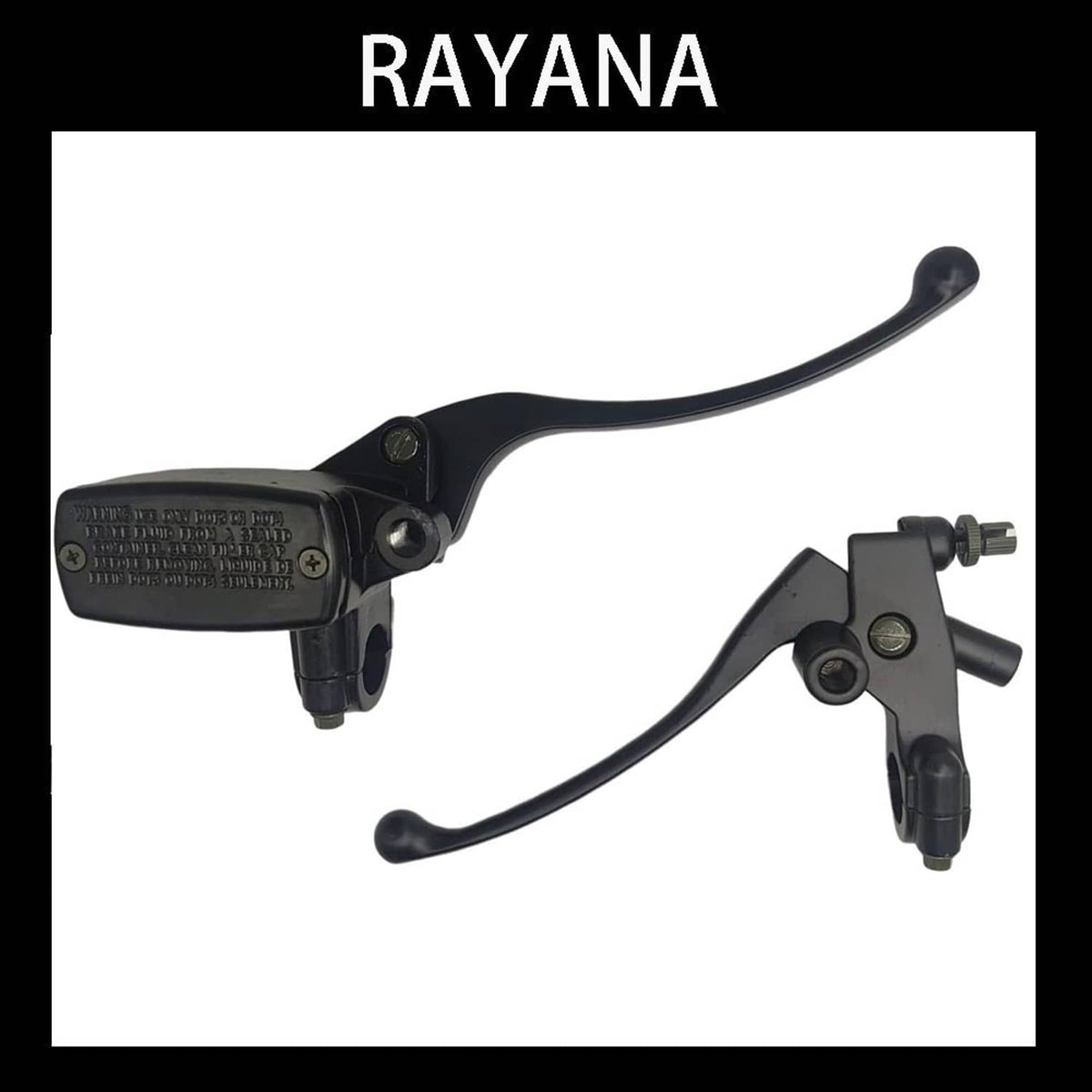 Front brake master cylinder with black lever and clutch perch with lever, hydraulic units
