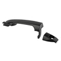 Black exterior door handle with key cylinder cover, front left driver side