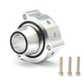 Stainless blow-off valve spacer with black rubber seal and flange bolt holes