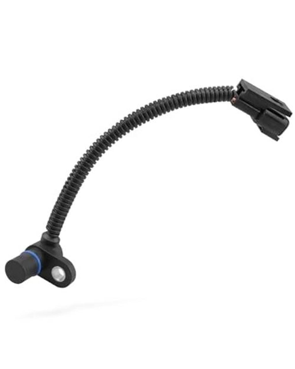 Crankshaft position sensor with black connector and mounting lug