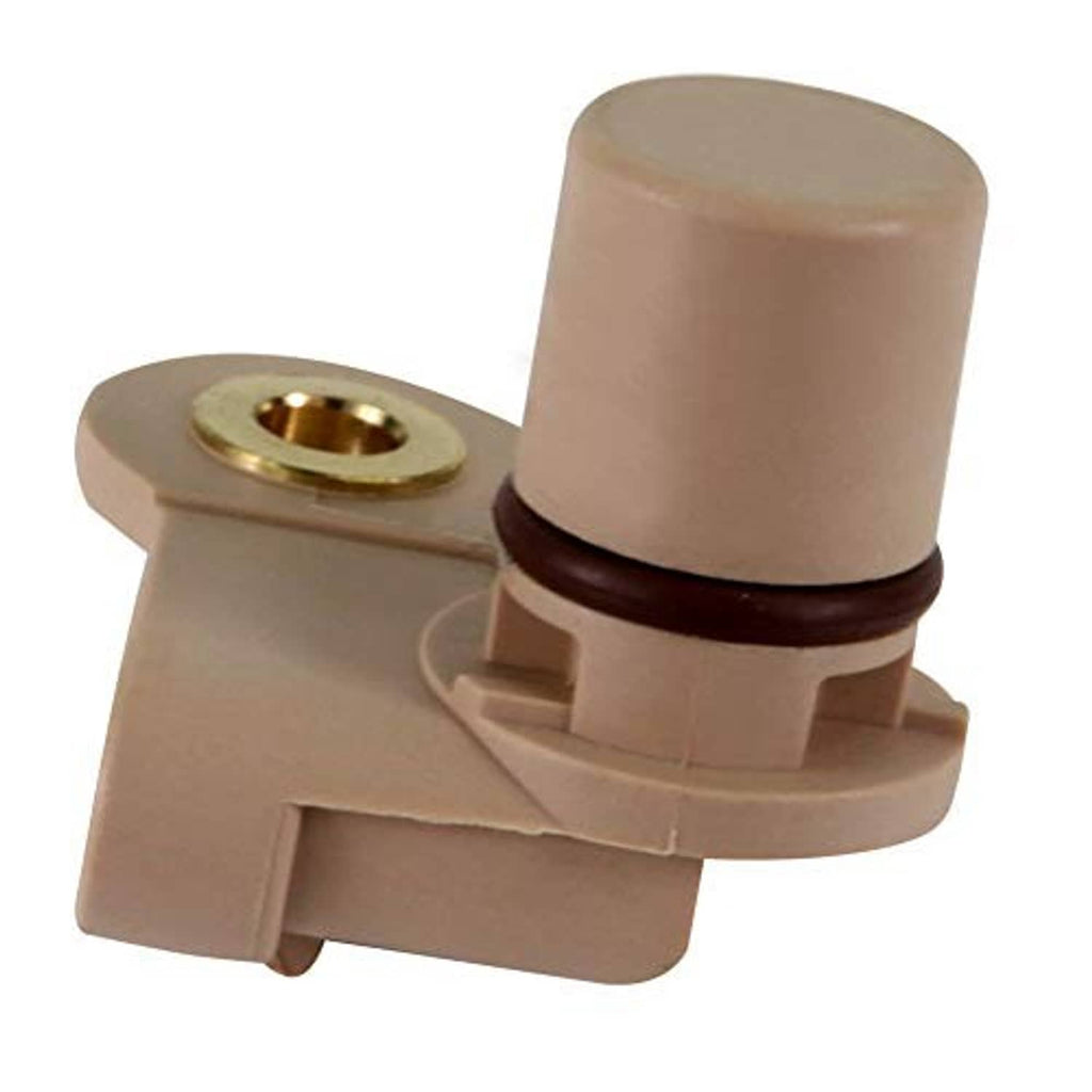 Camshaft position sensor with beige body and visible gold terminal on side