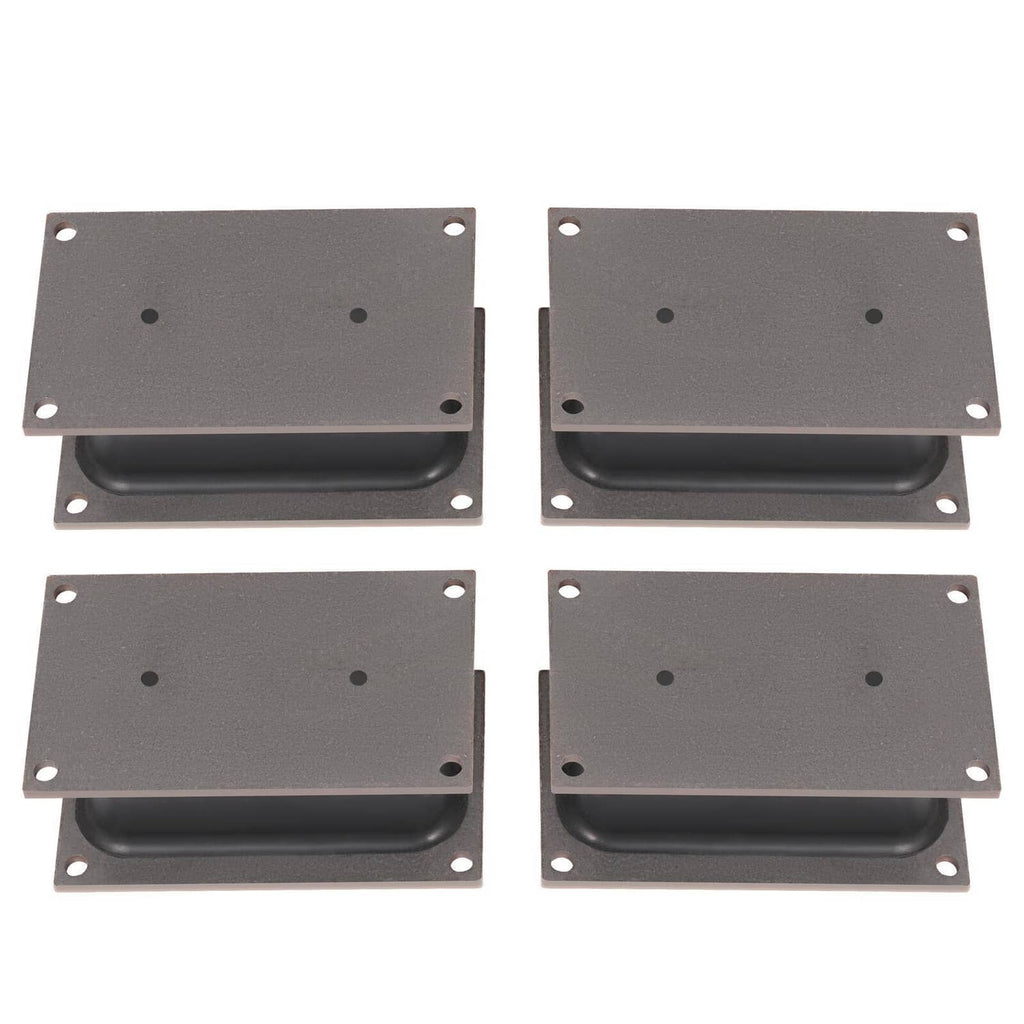 Set of 4 rubber shock mount isolators with metal plates and built-in rubber dampers