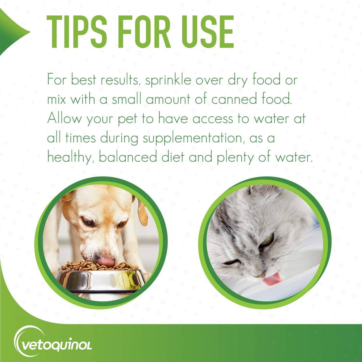 Epakitin 60g oral powder tips panel with feeding and hydration icons