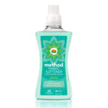 Method fabric softener bottle, beach sage teal green with flip-top sprayer cap