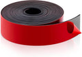 Red self-adhesive kayak keel guard tape roll with black textured backing strip