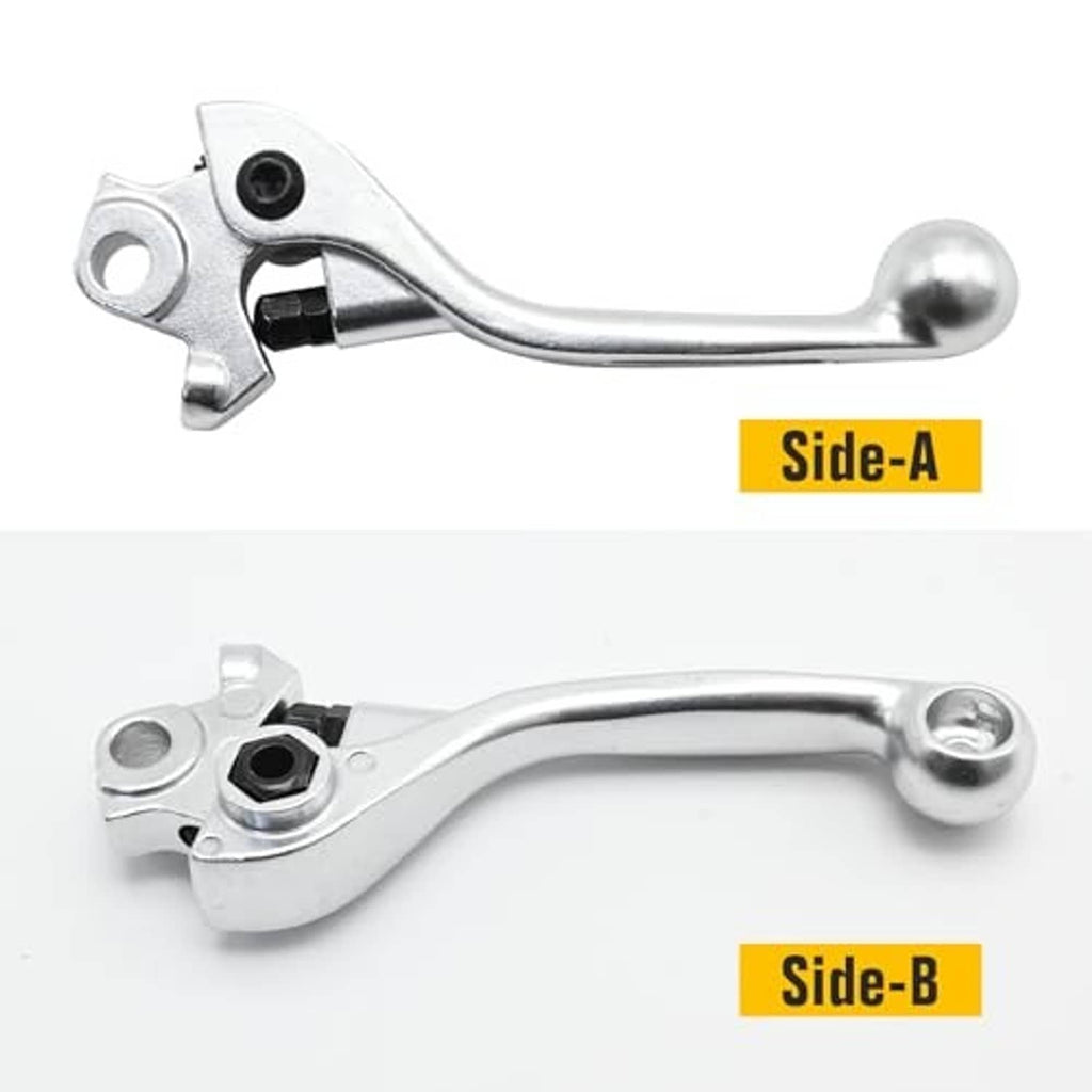 Front brake lever replacement, silver lever with black pivot and bolt-hole mounting