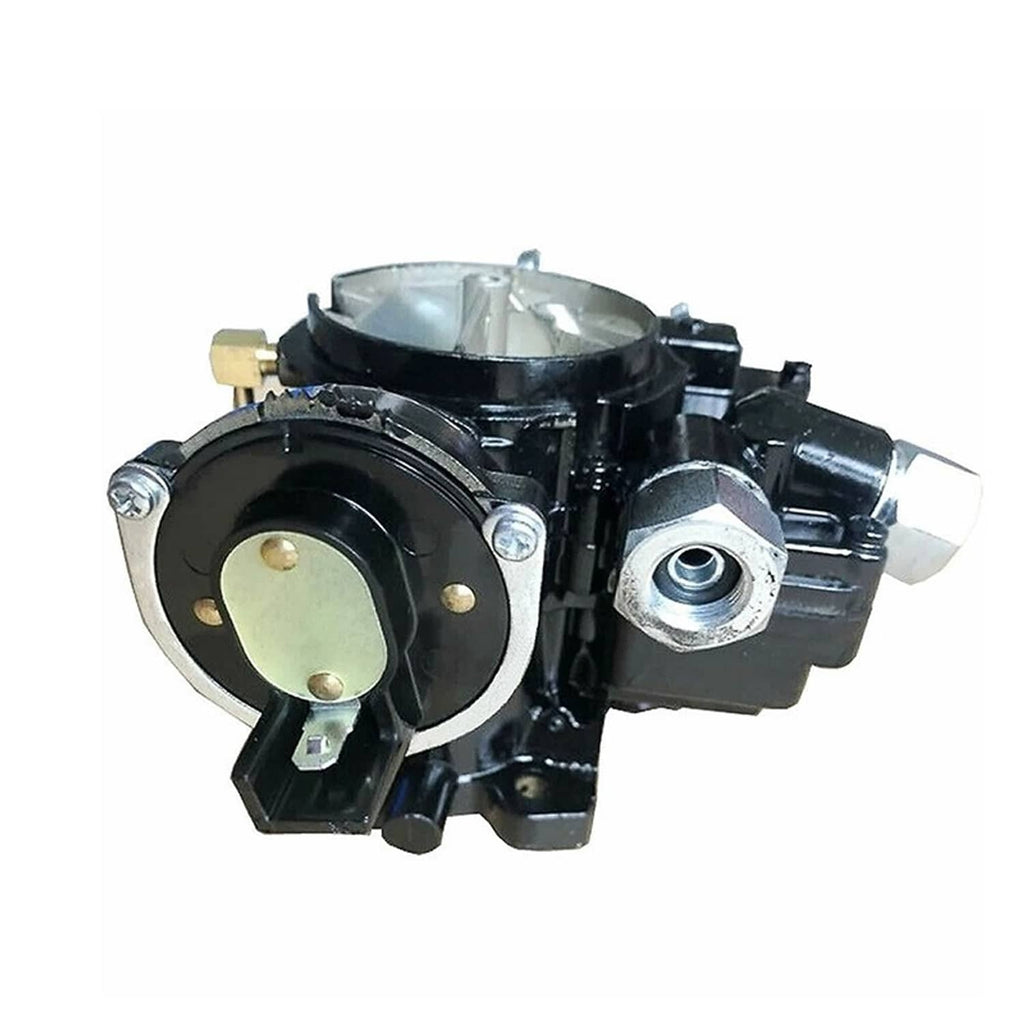 Marine choke carburetor with black base, silver cap, and circular light-colored plate