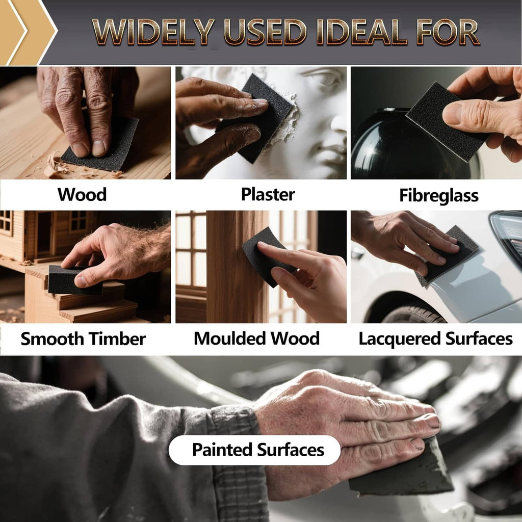 Black sanding sheet for wood, plaster, fiberglass, and lacquered surfaces