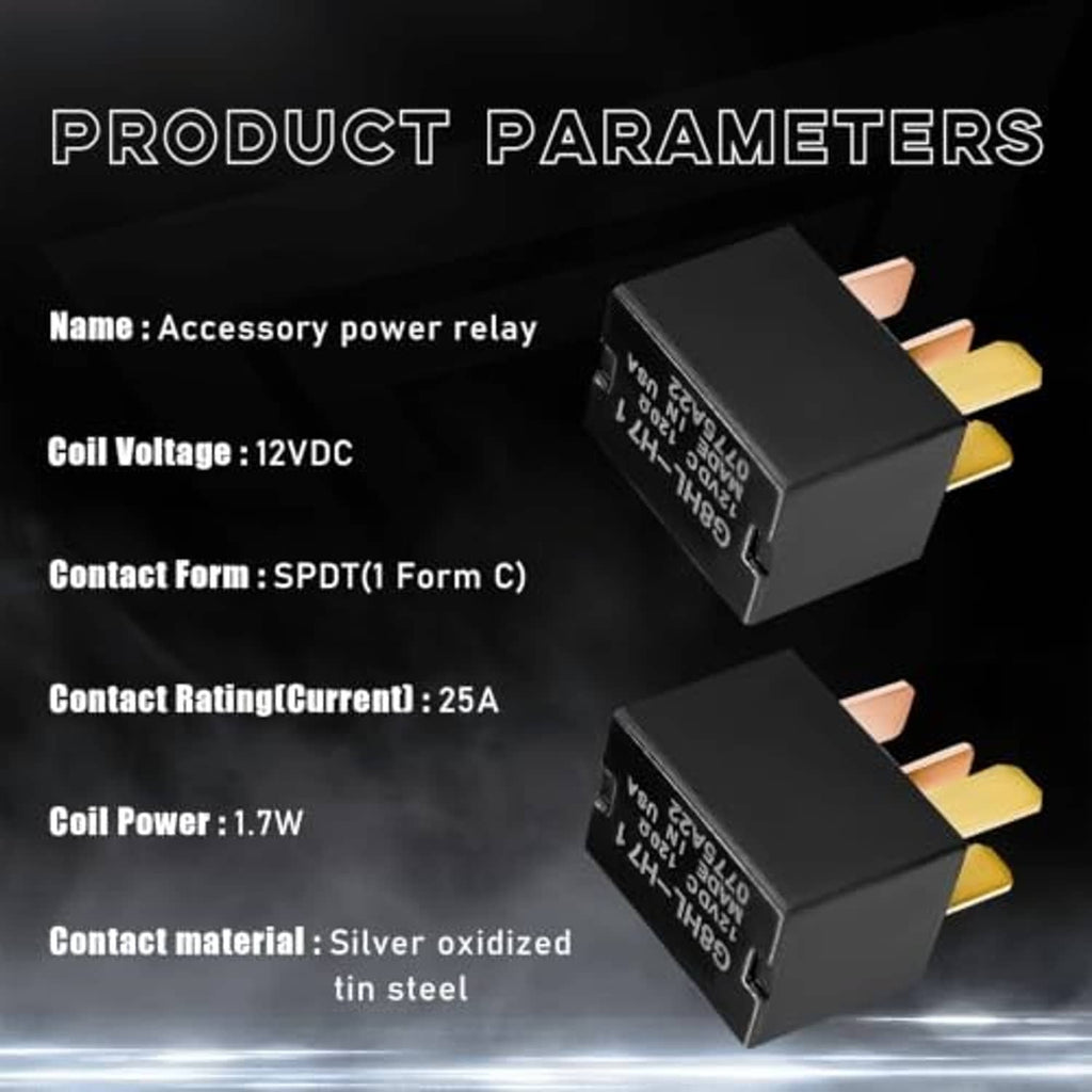 Pair of black 4-pin AC relays with exposed connector pins and contact blades