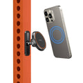 Black magnetic phone holder with alloy base and ball-joint mount
