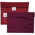 Two FRIO cooling wallet cases in red tones, stacked side by side