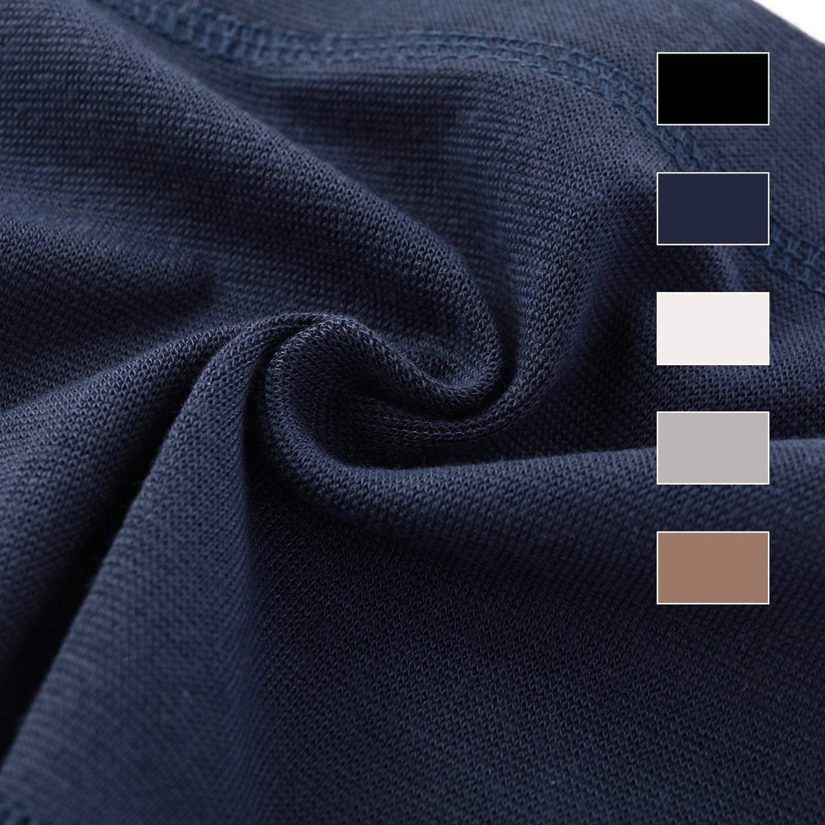 Dark navy knit maternity waist extender fabric texture close-up