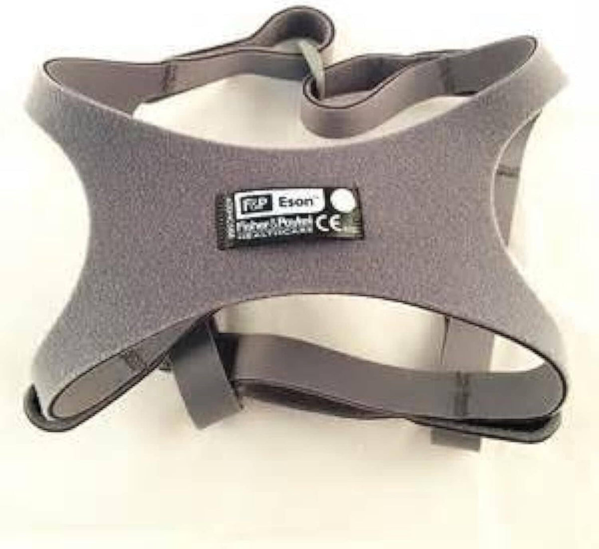 Gray head support brace with adjustable straps and Eson label