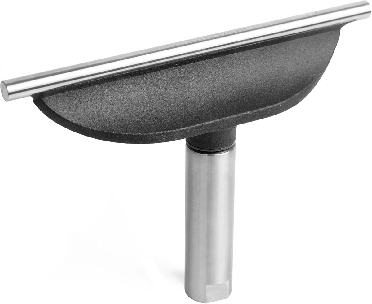 8 in lathe tool rest with black curved rest and silver metal post