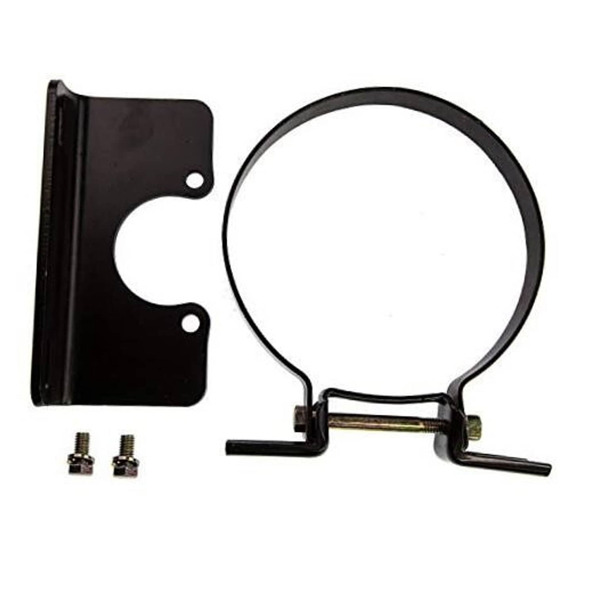 Black air-dryer mounting bracket kit with ring clamp and two screws