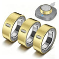 Gold TPU ring covers set of three for Oura smart ring, size 10