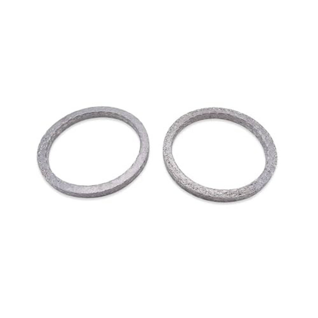 Exhaust port gasket kit with two gray steel mesh crush seal rings