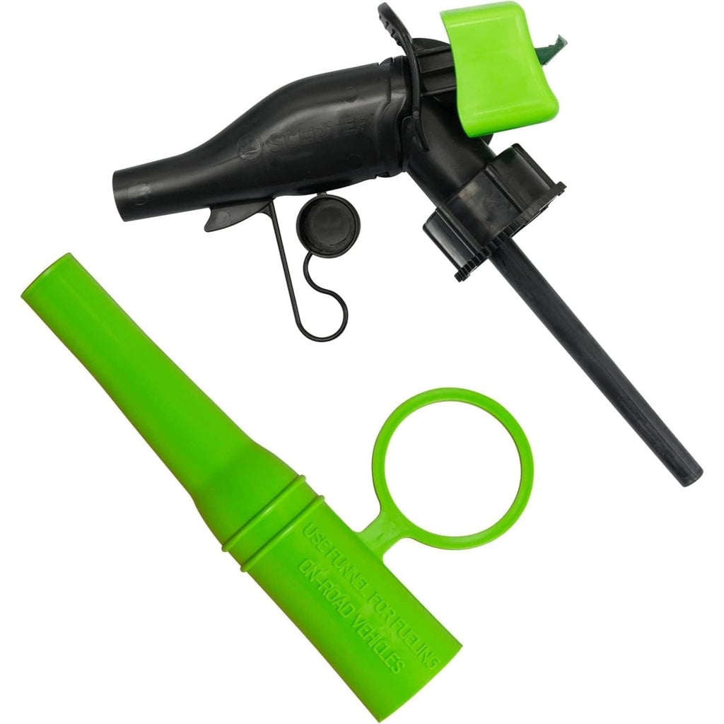 Black replacement spout with green extender and outlet nozzle, plus pull cord